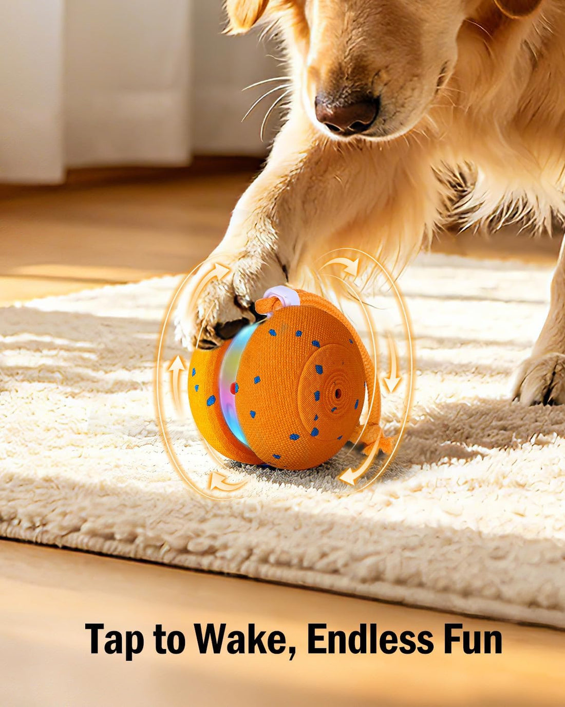 osou Interactive Dog Toy, Automatic Moving Dog Ball Toy with 2 Speed