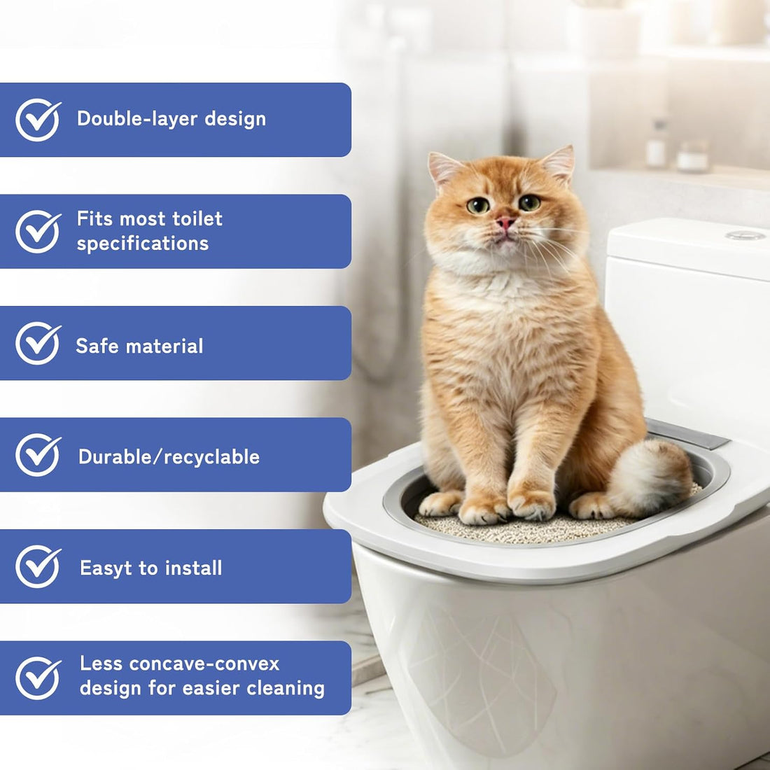 Cat Toilet Trainer Kit,Cat Potty Toilet Training Kit-Train Your Cat
