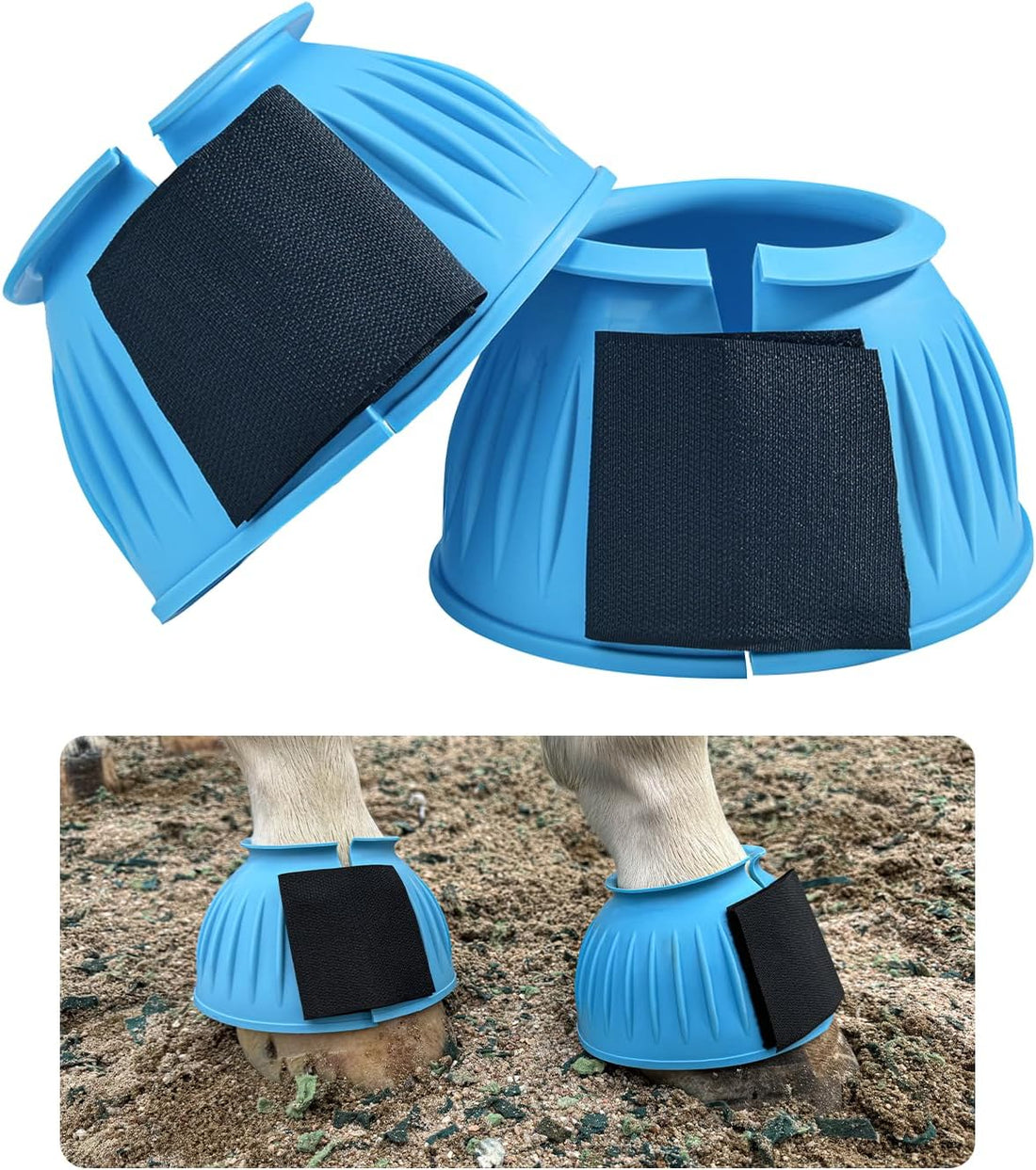Horse Bell Boots, Ballistic Rubber Overreach Boots