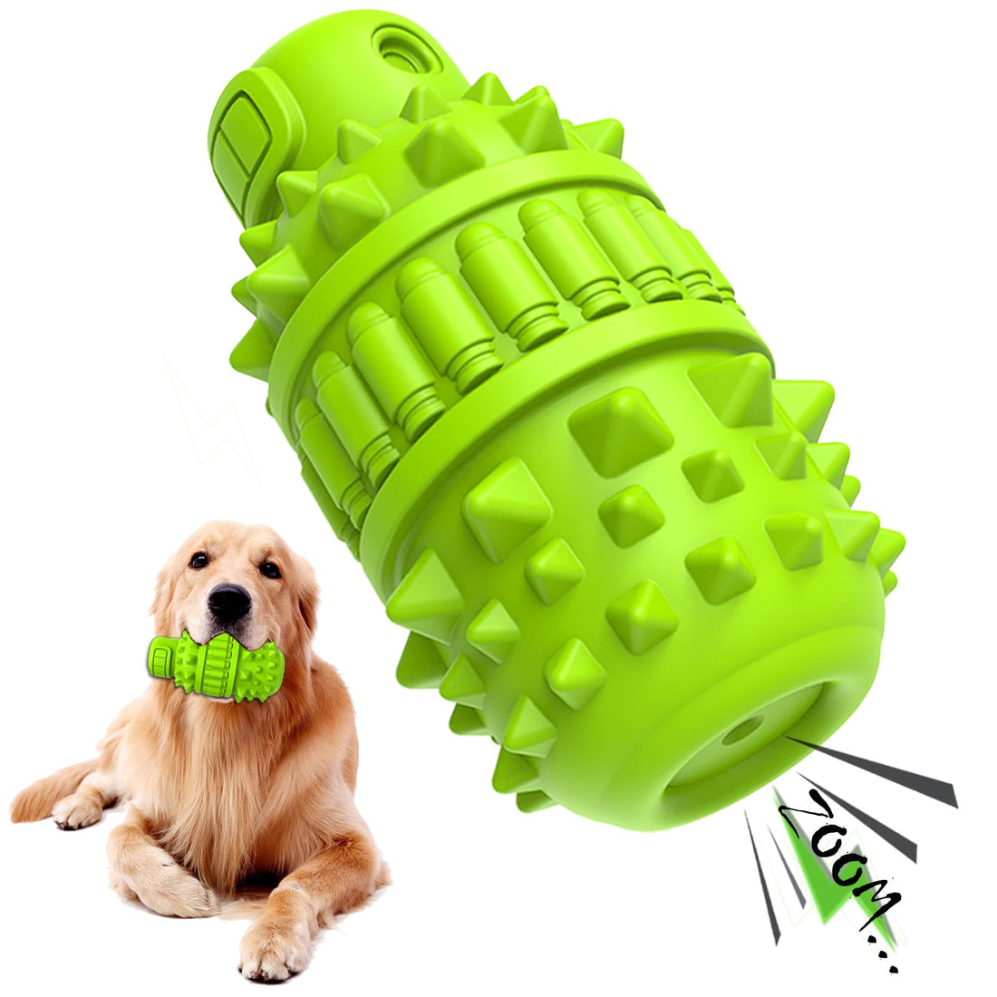 PIFFZEDO Dog Toys for Aggressive Chewers,Interactive Natural Rubber