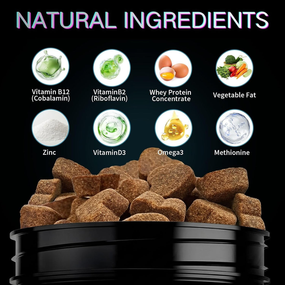 YWUJID Muscle Gain Chews Dog Weight Gainer Supplements with High