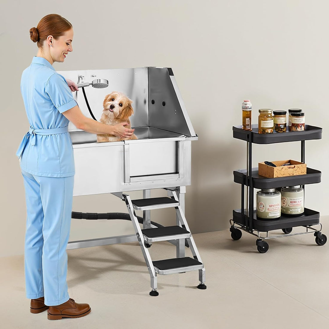 VEVOR 38 Inch Stainless Steel Dog Washing Station