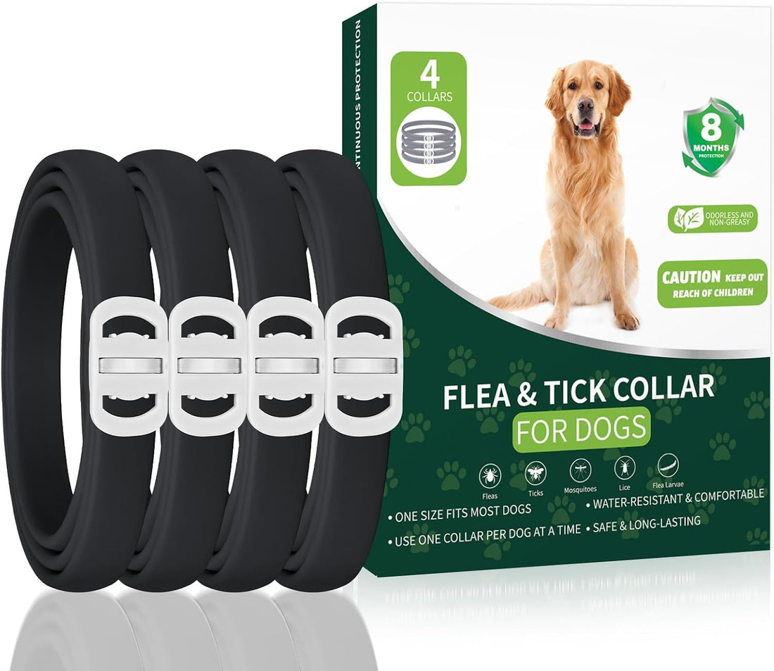 Flea and Tick Prevention for Dogs, 4-Pack Flea Collars