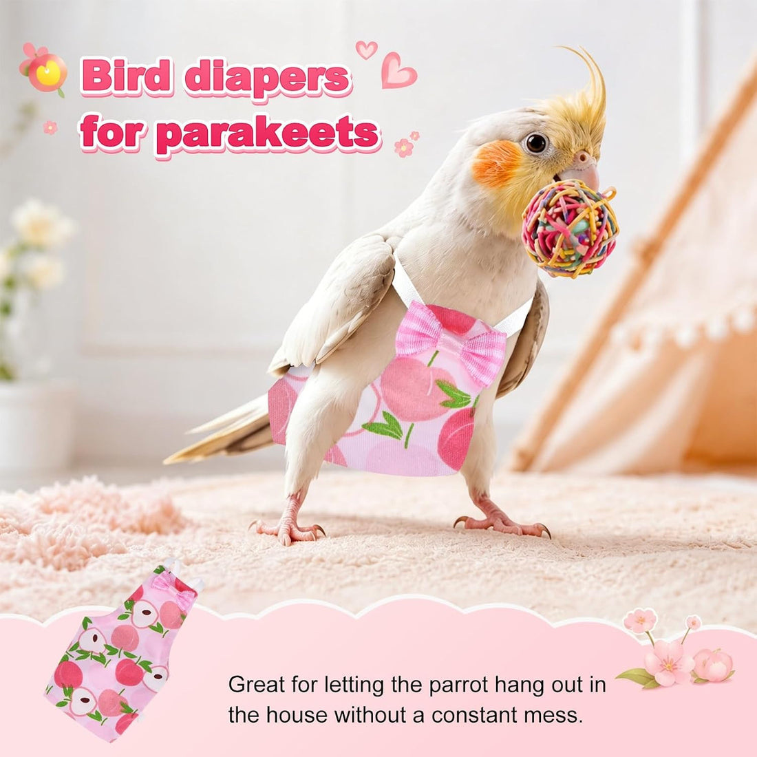 M METERXITY 1-Set Adjustable Bird Diapers