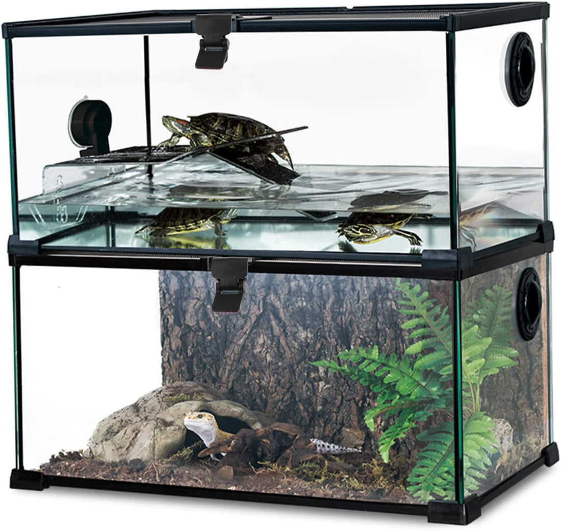 4Pcs Turtle Terrarium Buckle Anti-Escape Lock Reptile Feeding Tank