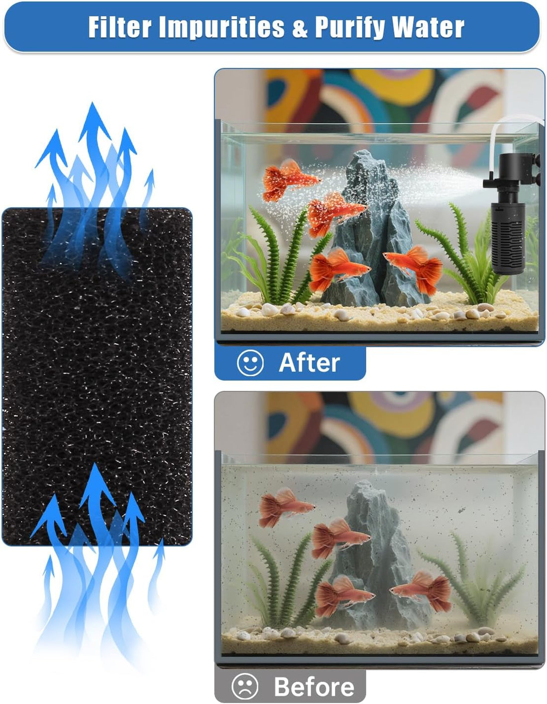 Aquarium Filter for 5-10 Gallon Tank