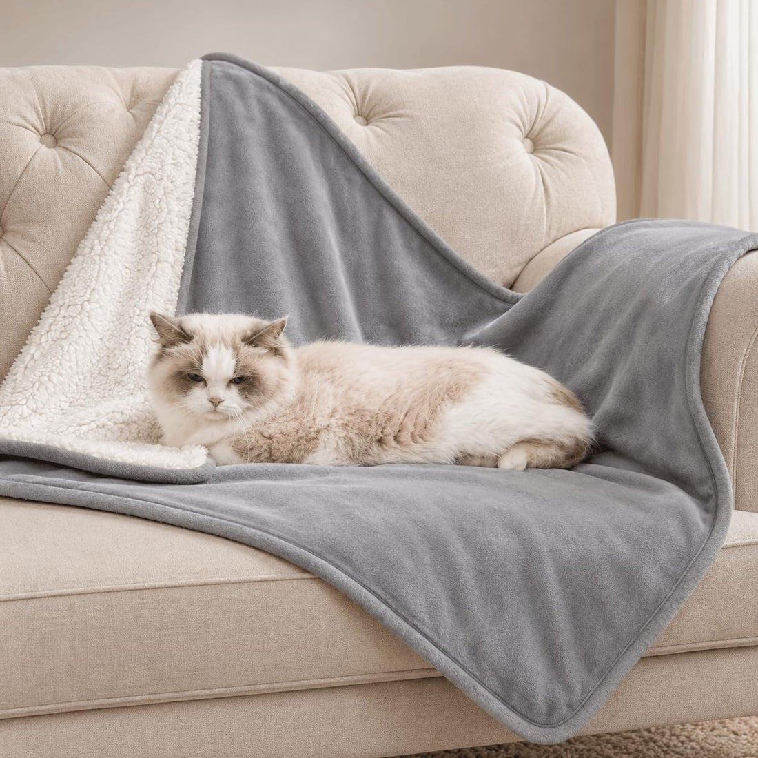 1 Pack 4 Kitten Blankets for Indoor Kittens