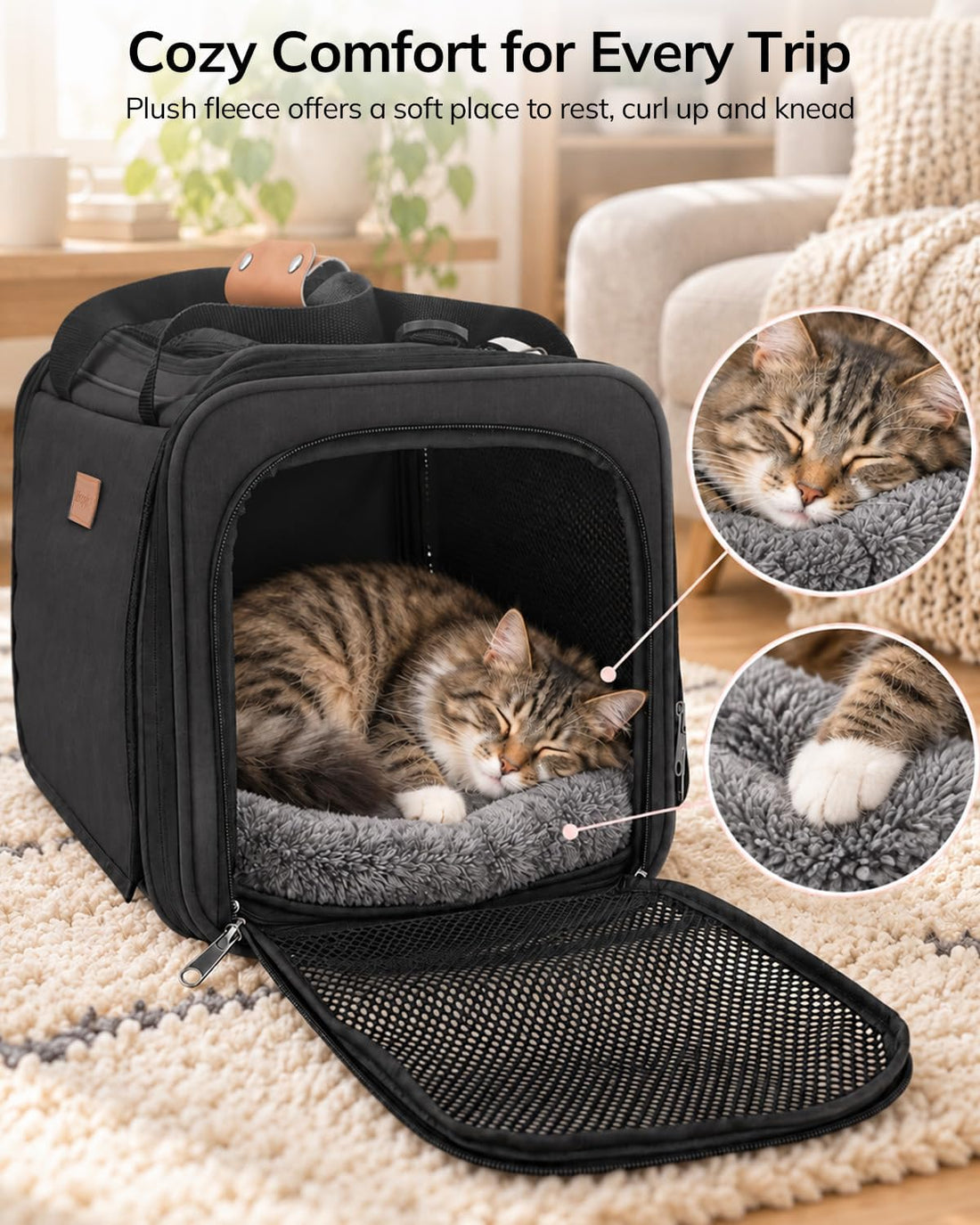 Morpilot Airline-Friendly Soft Cat Carrier, 18 x 11 x 11 in