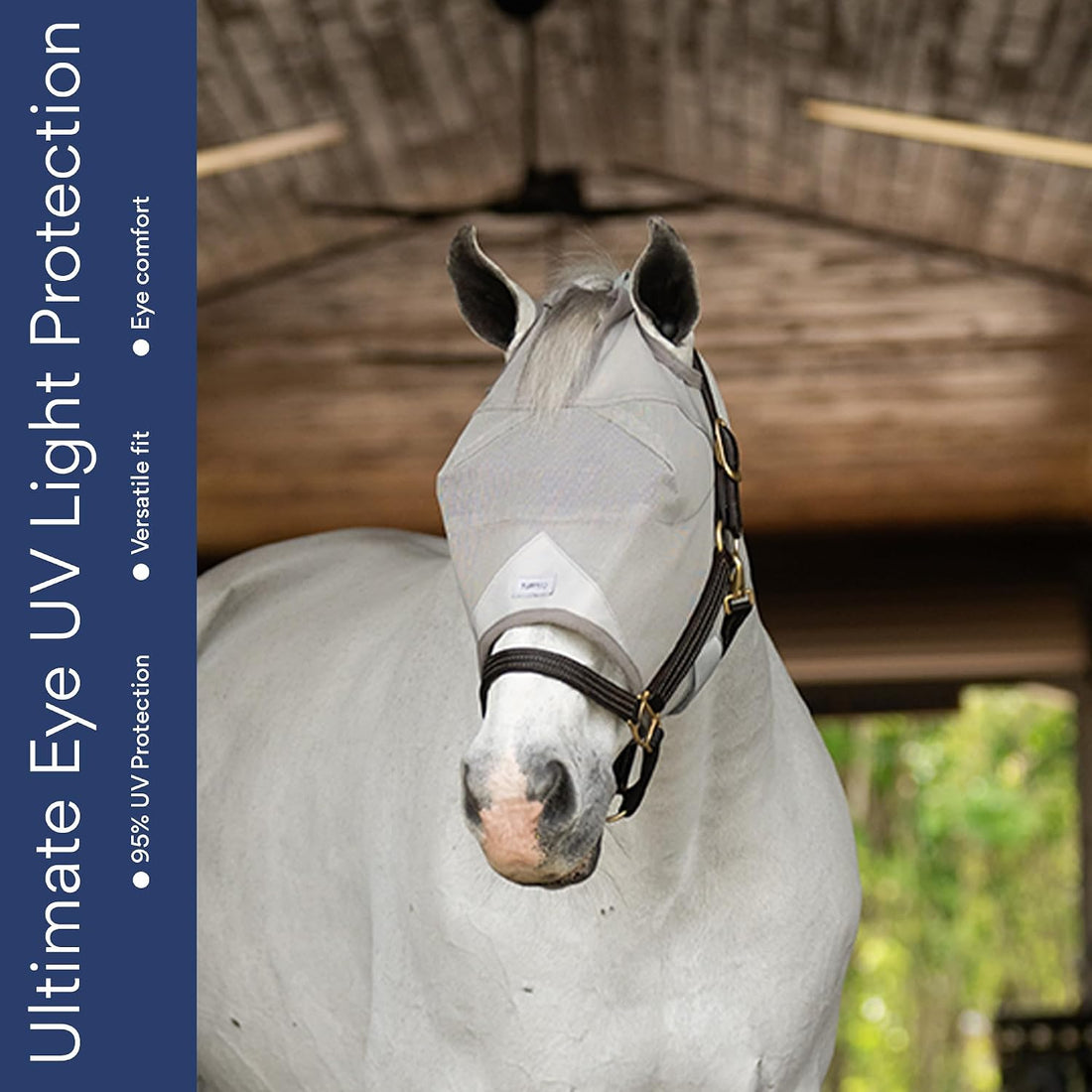 Horse Fly Mask Without Ears, UV Eye Protection, Standard Size