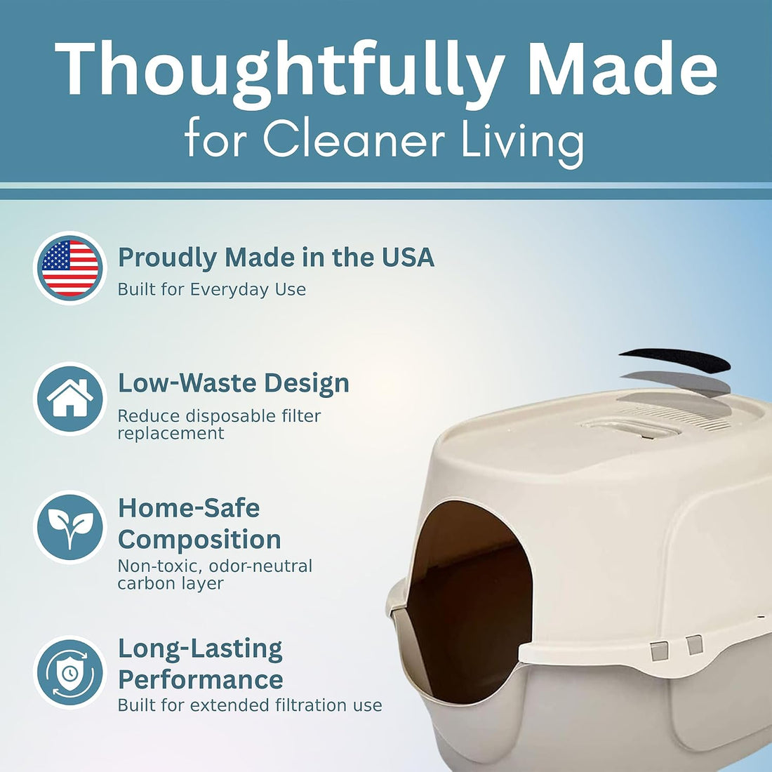 Fresh Headquarters 6-Pack Cat Litter Box Filter Replacement