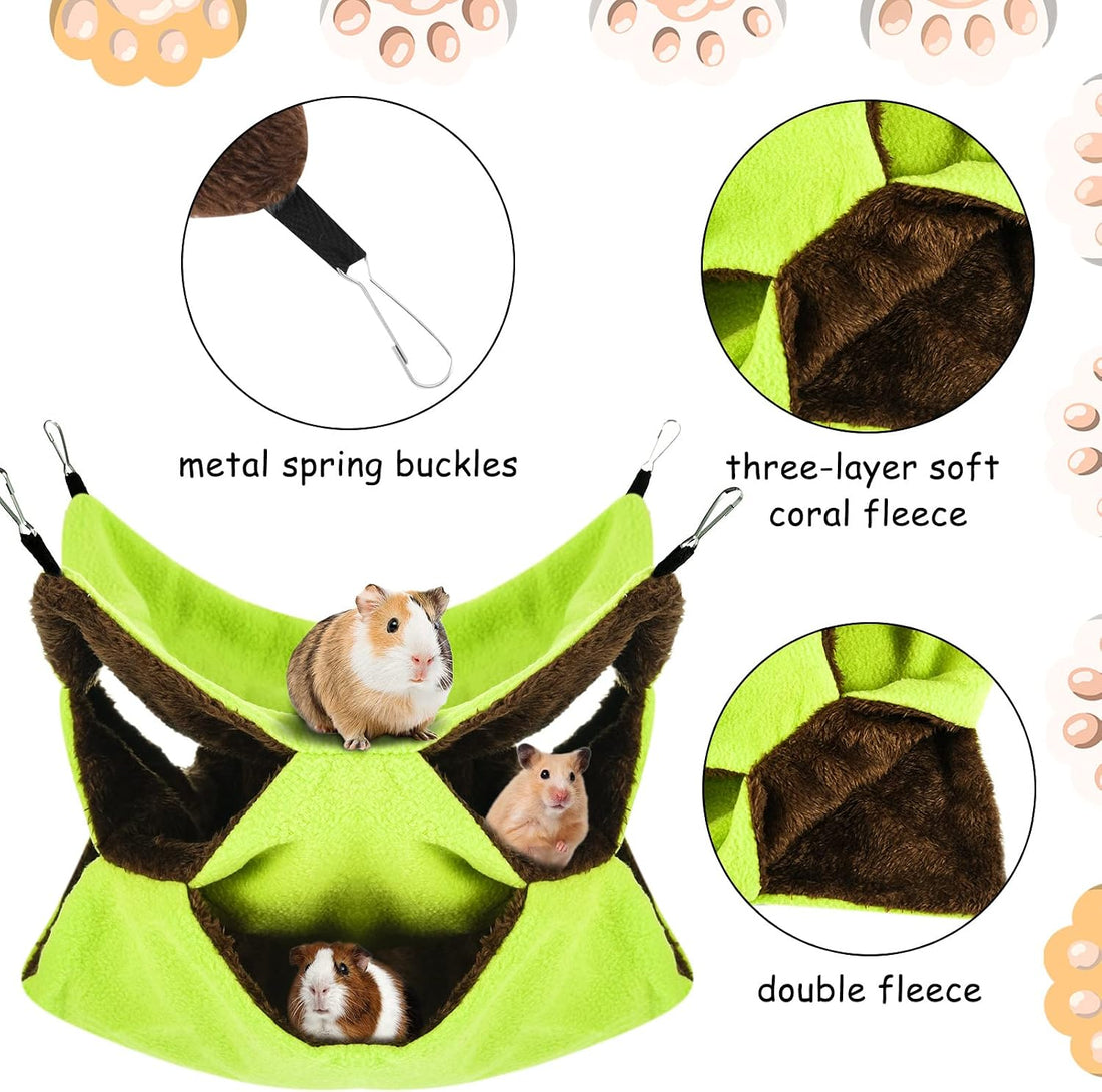 3 Tier Ferret Rat Hammock, Guinea Pig Cage Accessories