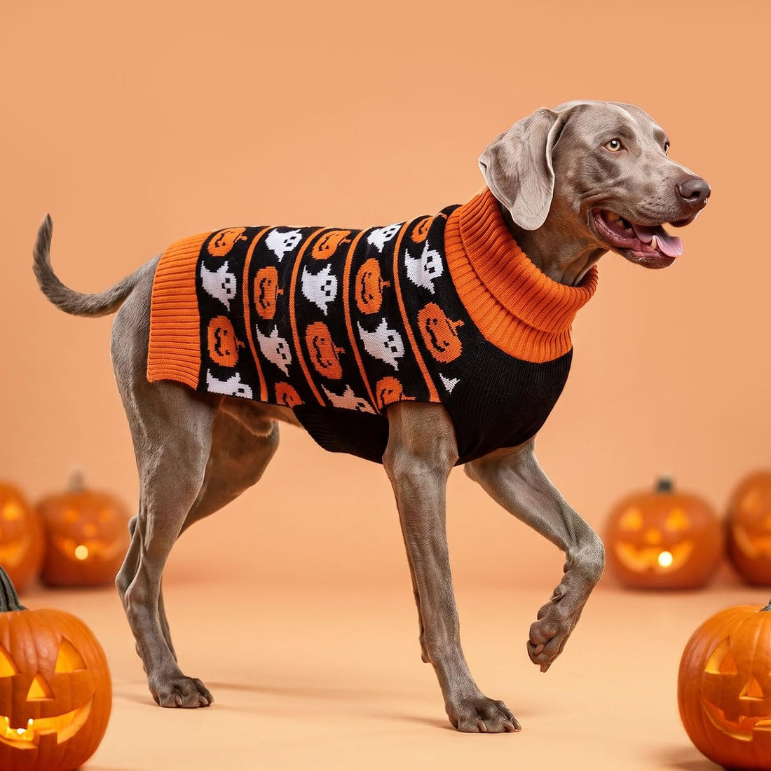 KYEESE Dog Halloween Sweater for Large Dogs Knit Pet Outfit