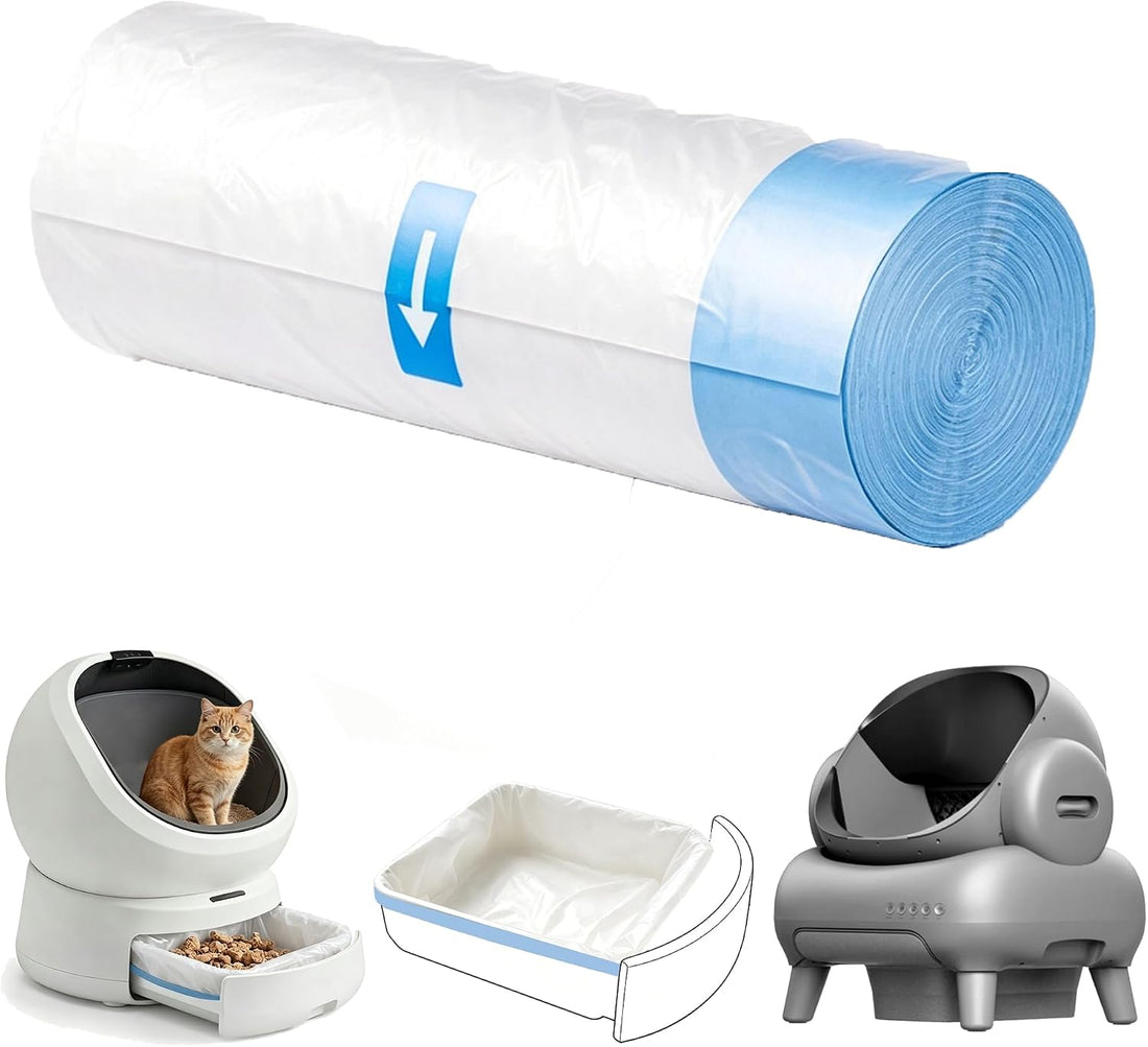 40 Count Cat Litter Box Bags|27.2" x 13"for Automatic Cat Litter Box