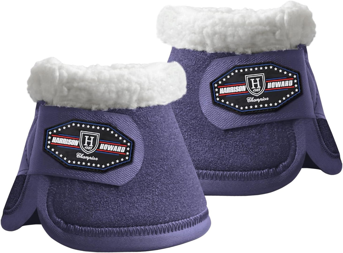 Harrison Howard Overreach Bell Boots with Fleece Trim, Neoprene Pair