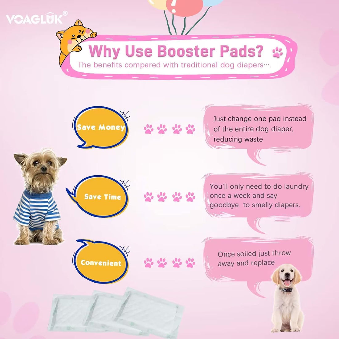 Dog Diaper Liners for Male and Female Dogs, 150ct