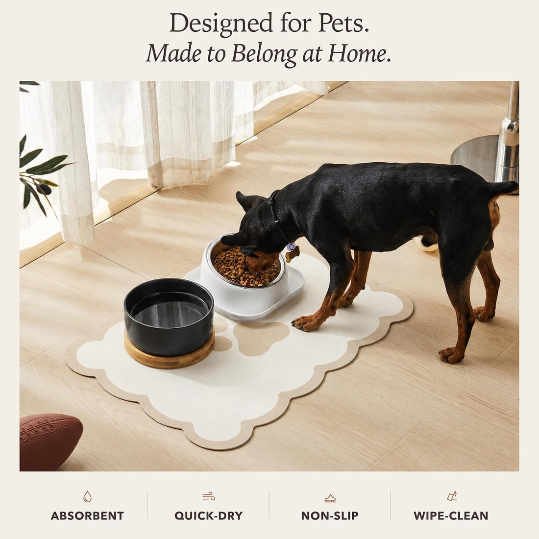 Ralxion Scalloped Dog Feeding Mat