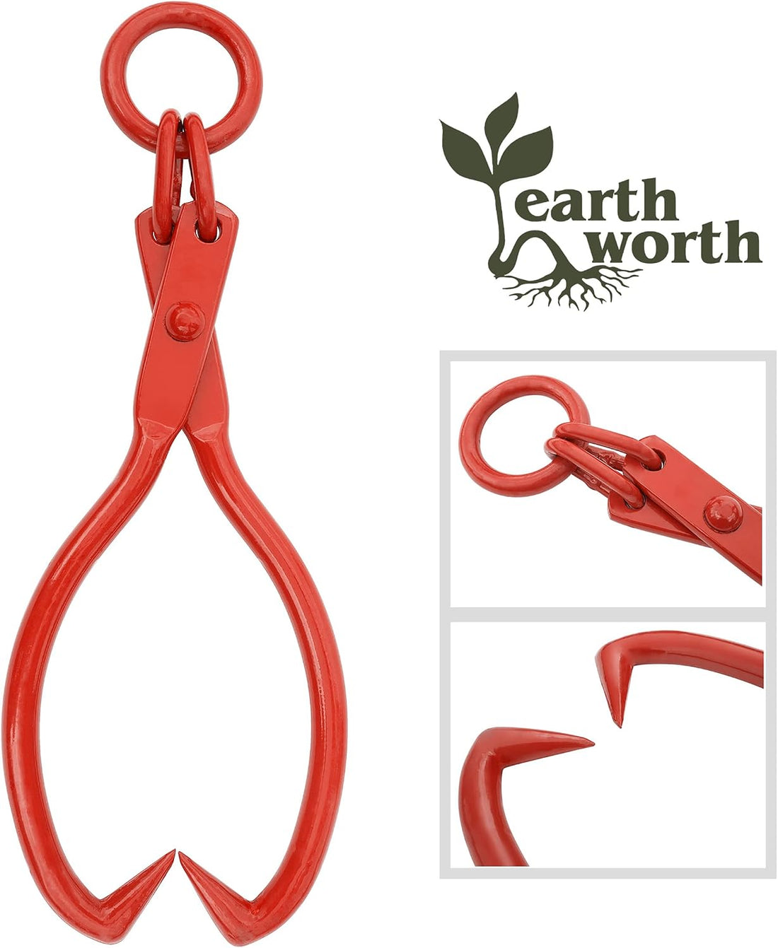 Skidding Tongs Log Grabber, Red, 32-inch