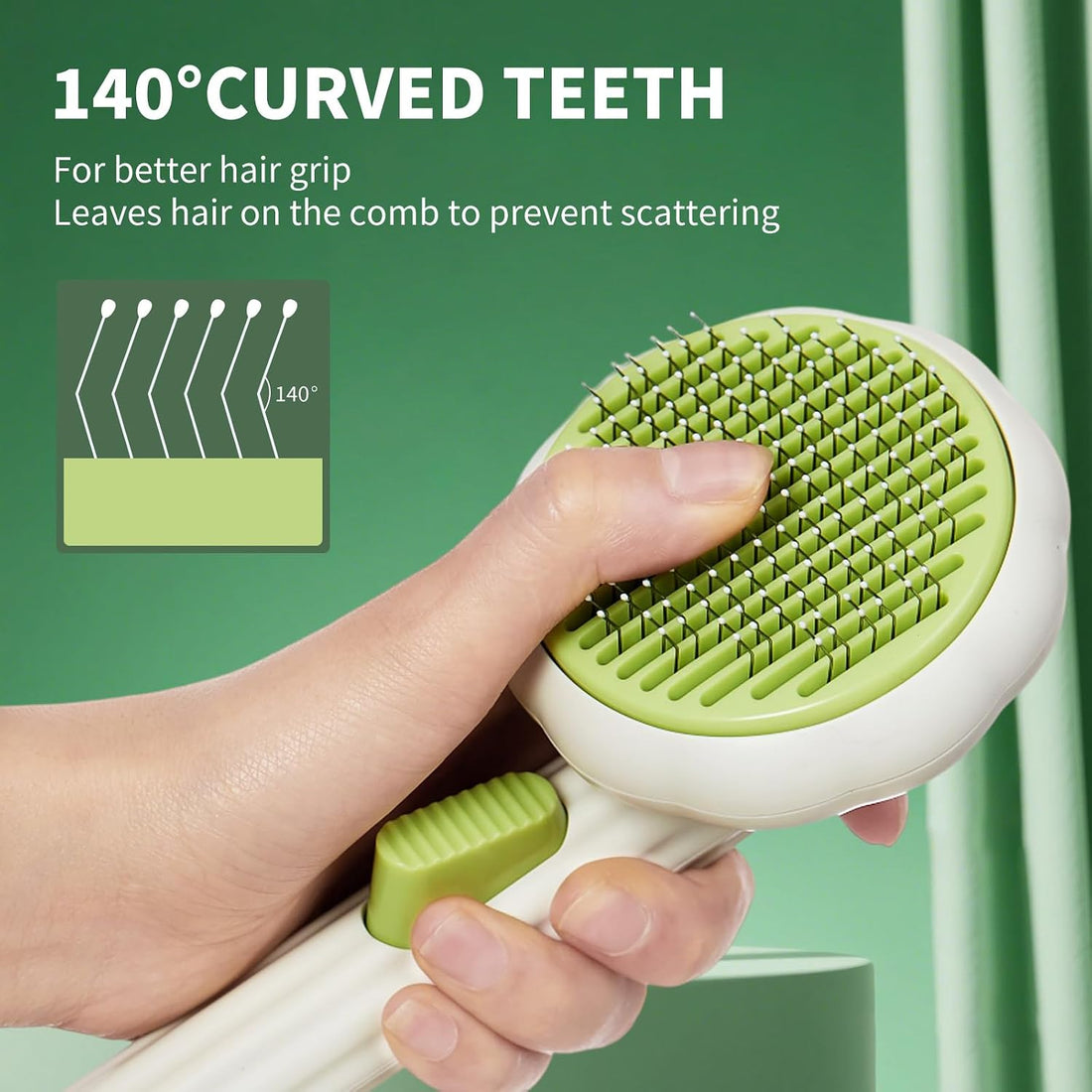 VIOJOJO Cat Brush Dog Brush with Release Button for Shedding