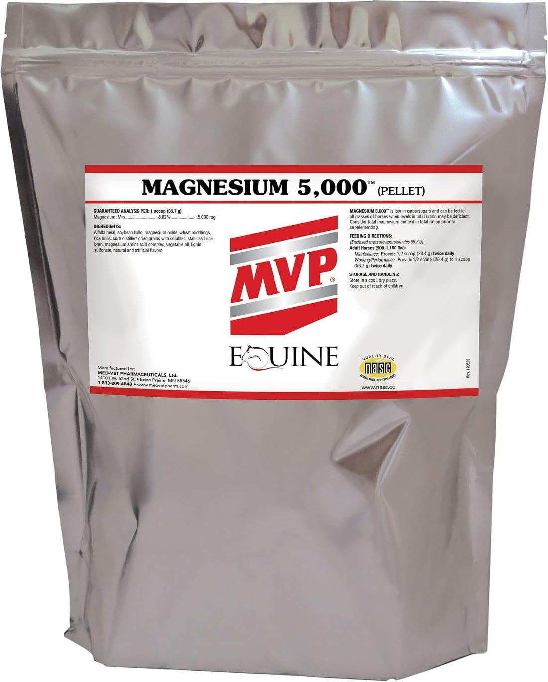 Magnesium 5000 Calming/Metabolism/Muscle Function Support for Horses