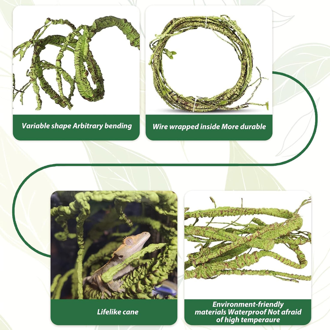 PINVNBY 10 PCS Reptile Plants Vine
