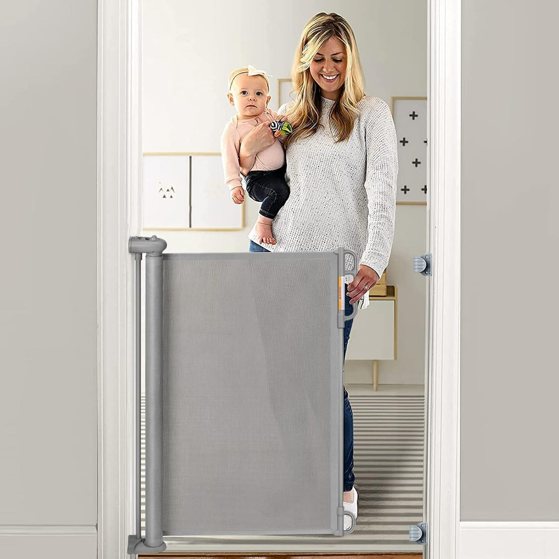 Momcozy Retractable Easy-to-Use Mesh Baby Gate