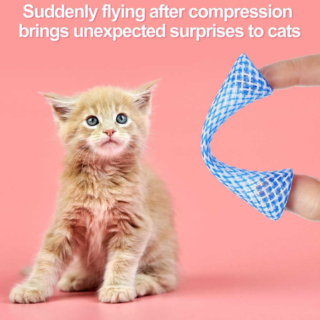Leitee 60 Pcs Cat Spring Toys Kitten Tubes Indoor Interactive Chinese