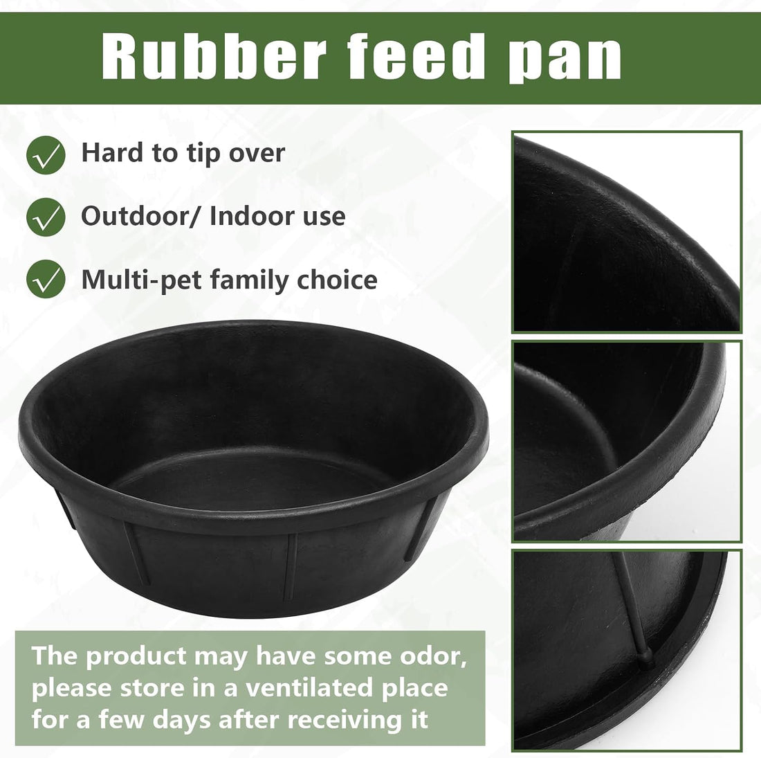 Sadny 4 Pcs Rubber Feed Pan