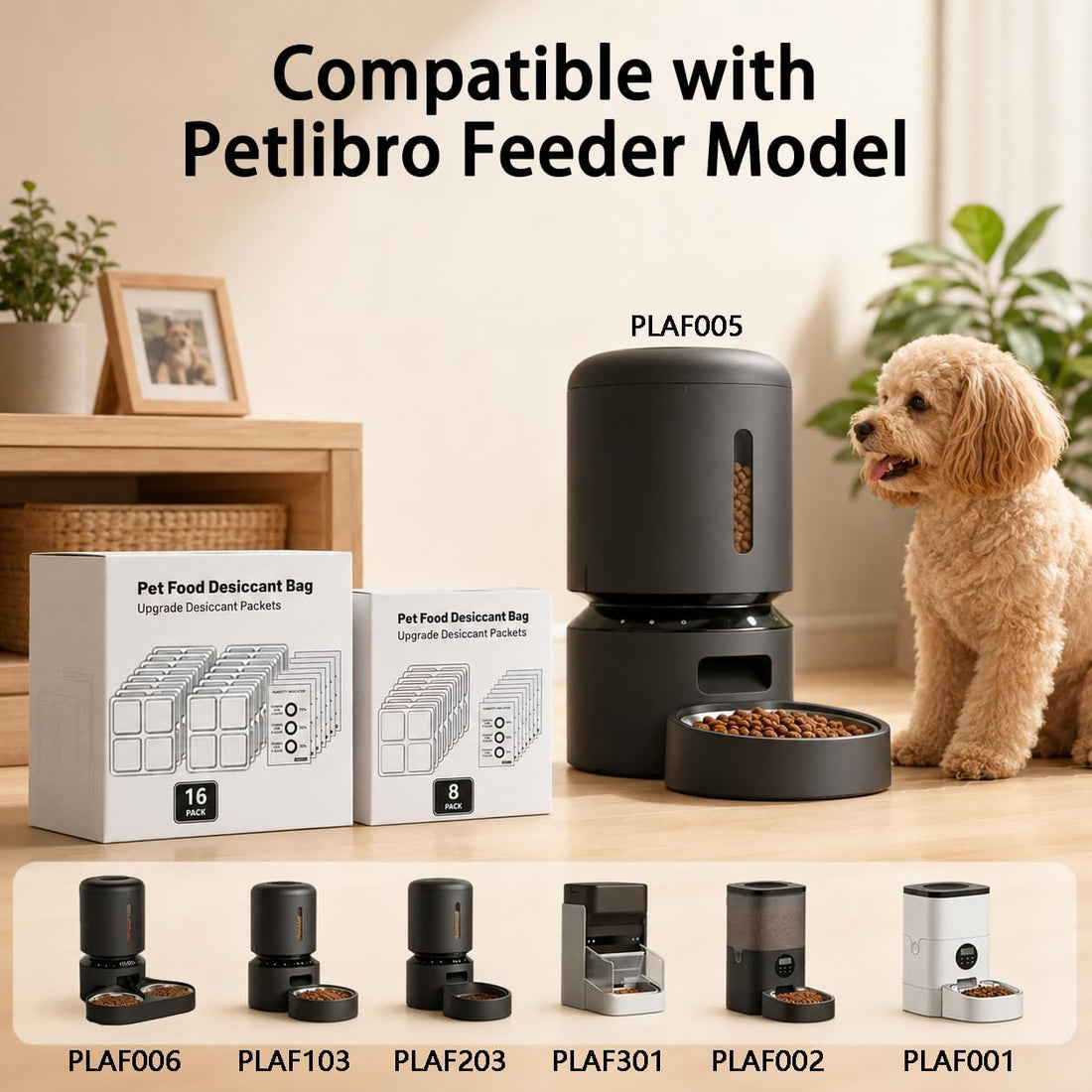 32Pcs Pet Food Desiccant Bags for Petlibro Automatic Cat dog Feeders