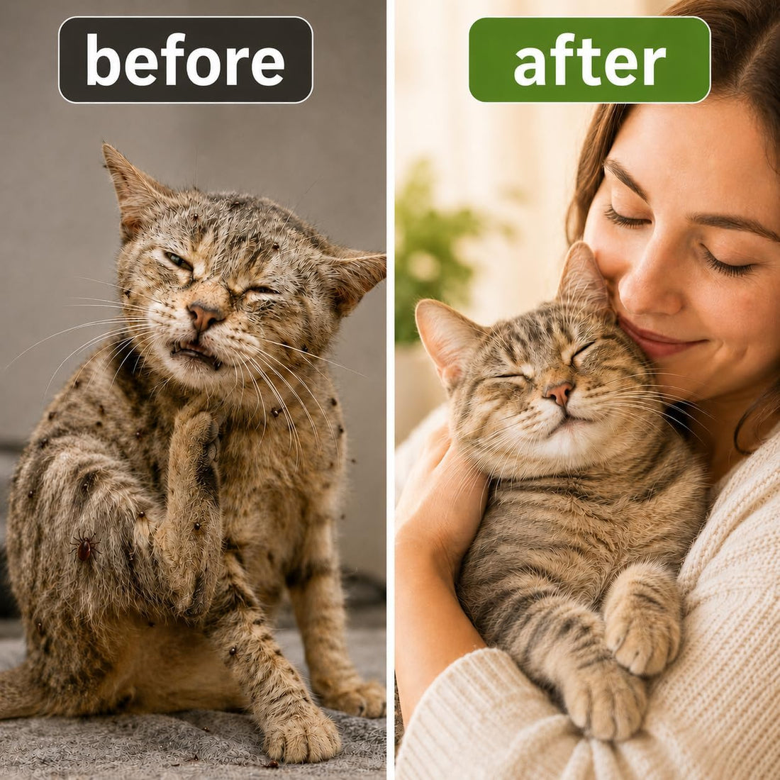 Cat Flea and Tick Drops, 6-Month Supply for Cats & Kittens