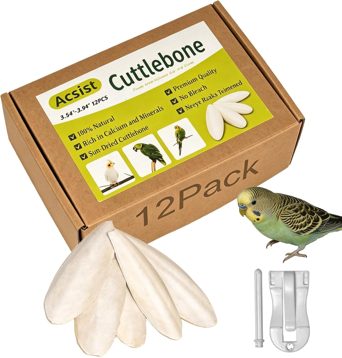 4.3"-4.7" Cuttlebone for Birds,Natural Cuttlefish Bone