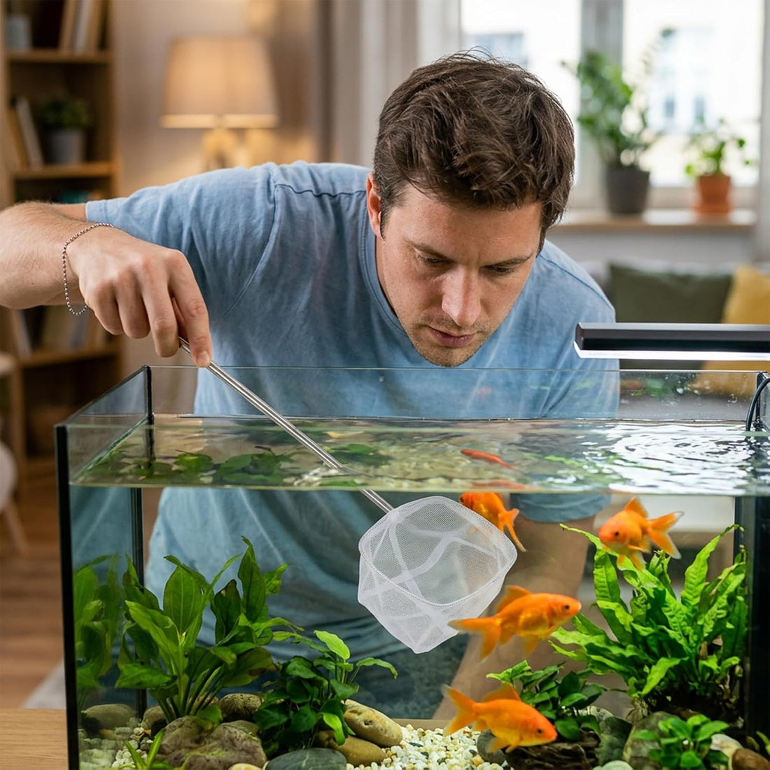 Nogeqi 2Pcs Fish Tank Net Small Fish Net for Fish Tank