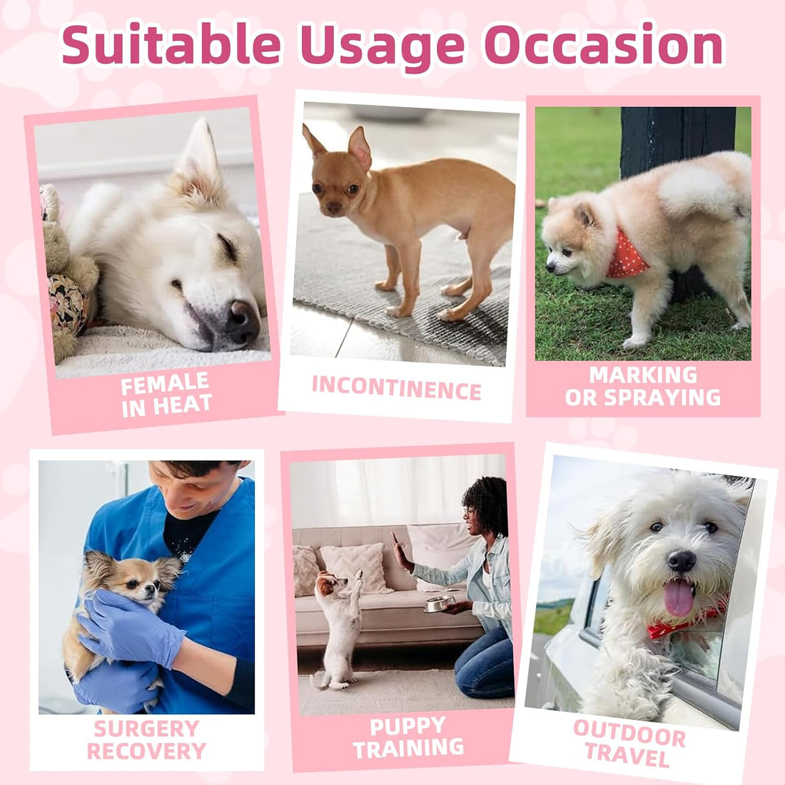 Disposable Dog Diapers Female 90 Count Doggie Diapers for Female Dogs
