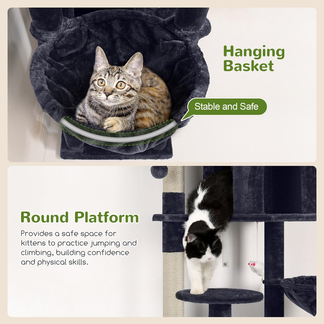 Globlazer Cat Tree Tower for Multiple Adult Cats, 82in, F82