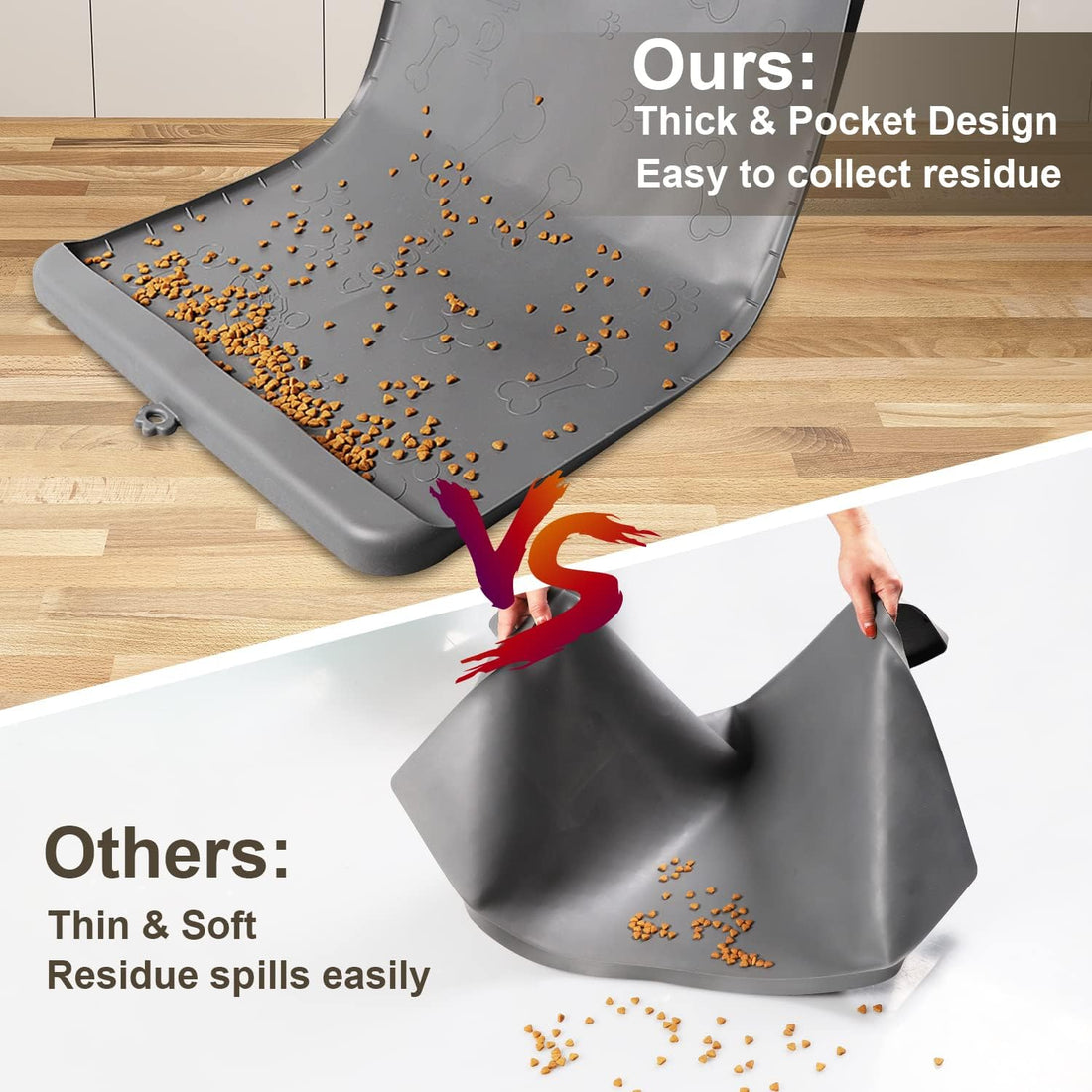 Dog Food Mat - Silicone Dog Mat for Food and Water