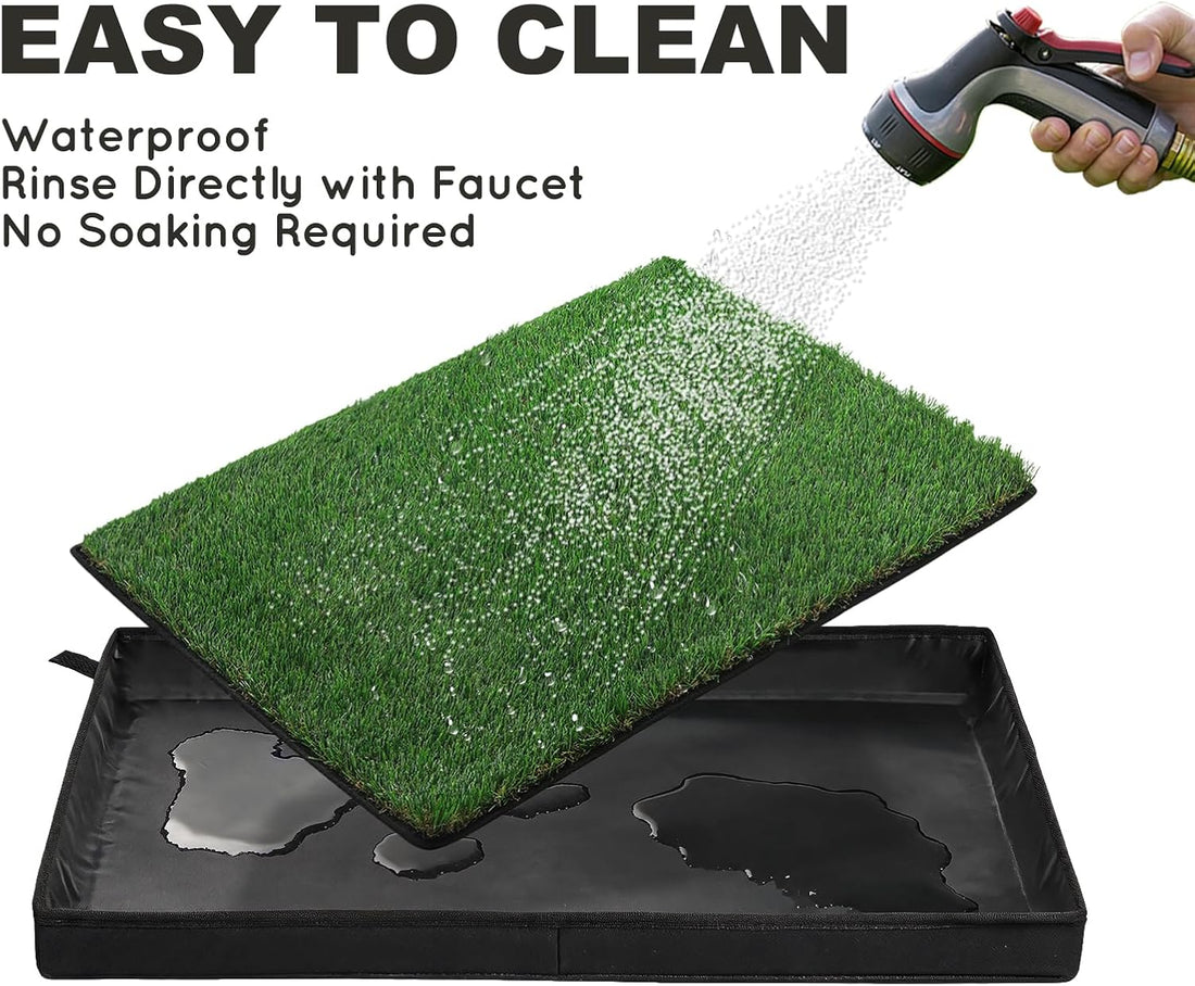 HQ4US 4LEGS Dog Grass Pad with Dog Litter Box