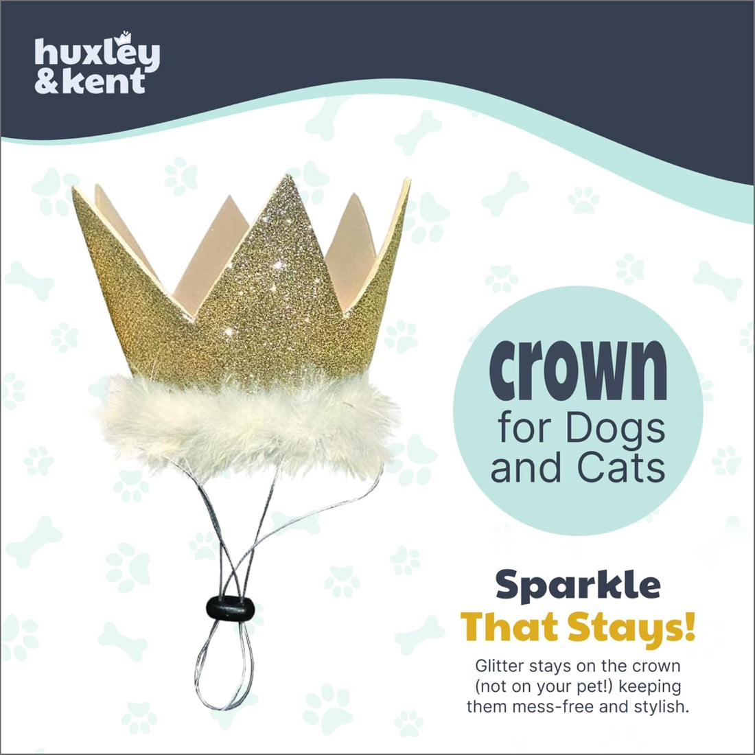 Huxley & Kent Party Crown Hat for Dogs & Cats