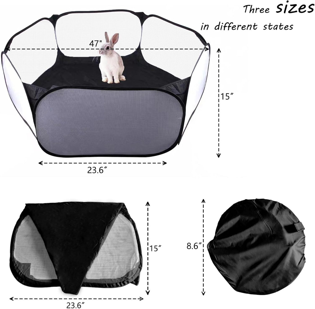 Small Animals Playpen, Portable Pop-up Open Interactive Pet Tent