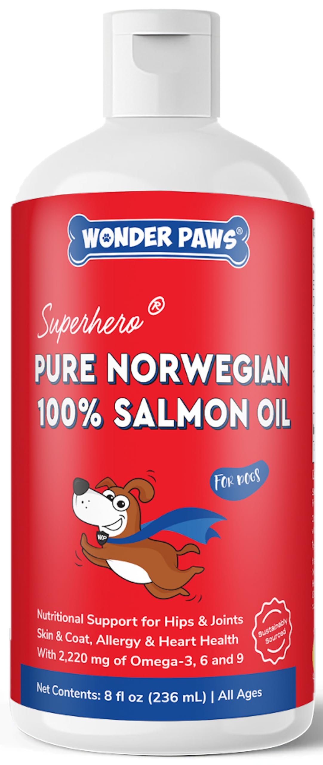 Premium Salmon Oil for Dogs – Pure Norwegian Salmon Oil High in Omega