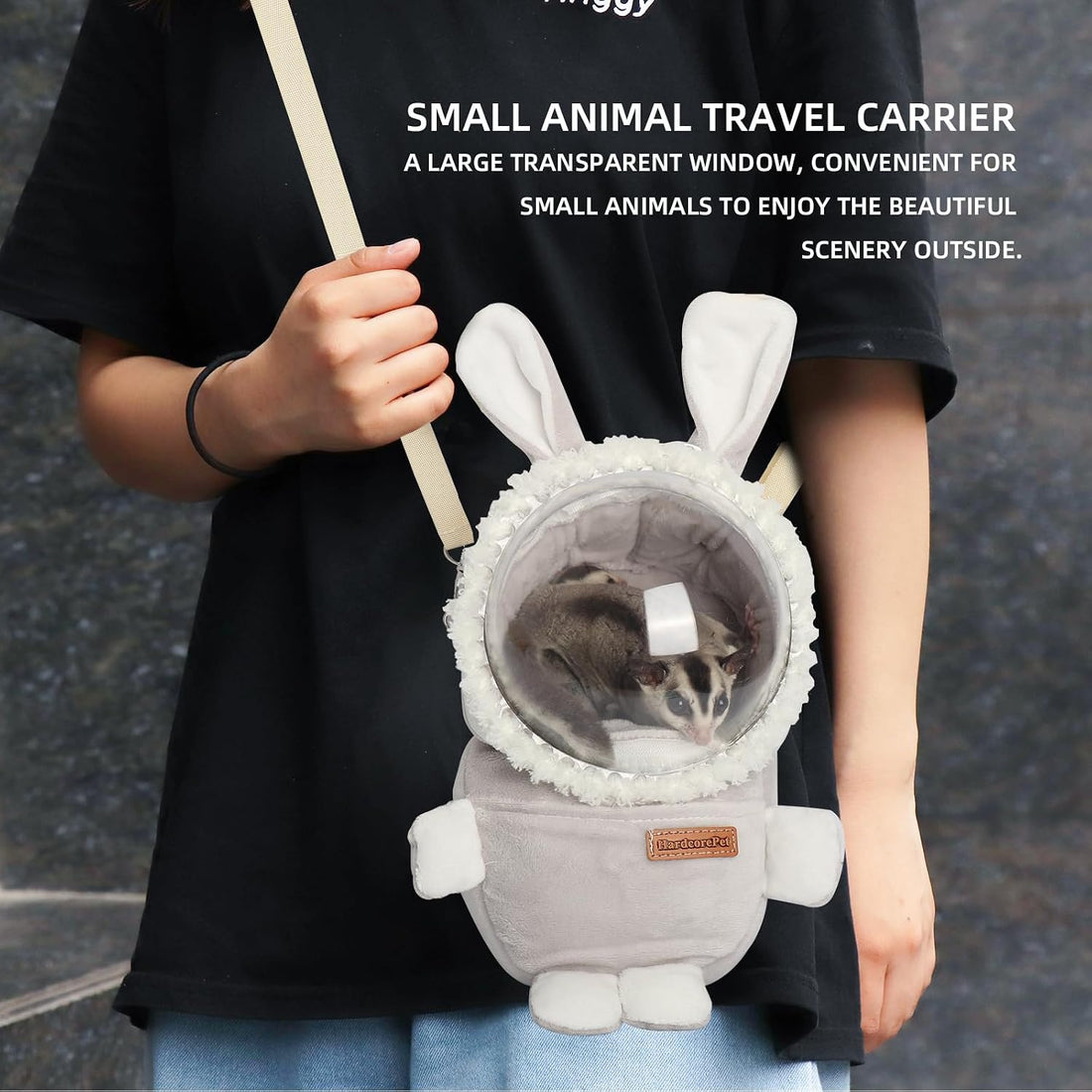 Hamster Carrier Rat Bag Cute Rabbit Shape Small Animal Sugar Glider