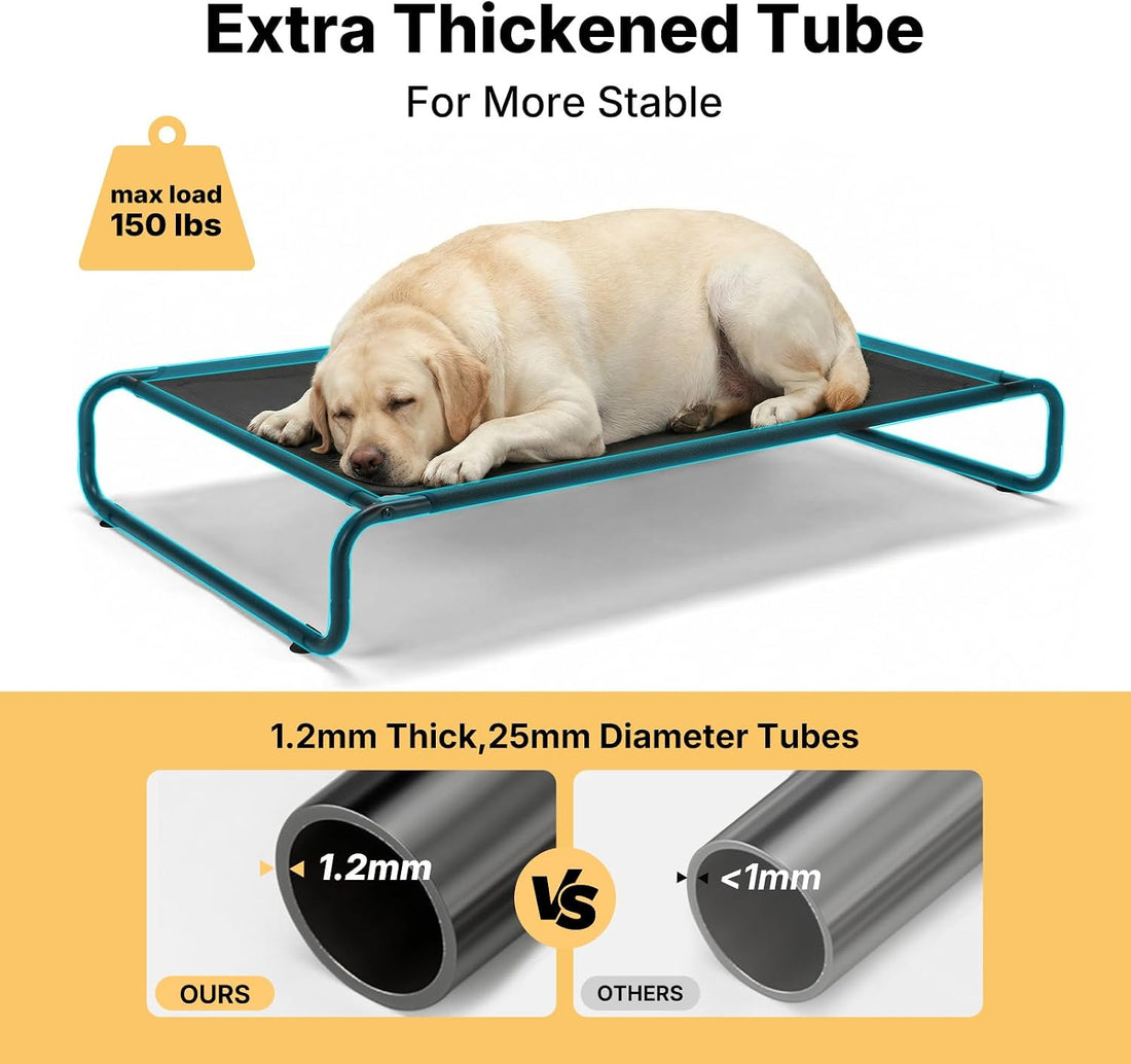Veehoo Cooling Elevated Dog Bed, Outdoor Dog Bed for Large Dogs