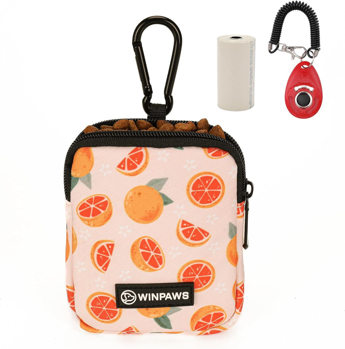 Dog Treat Pouch with Training Clicker,Waterproof Nylon Fabric Poop