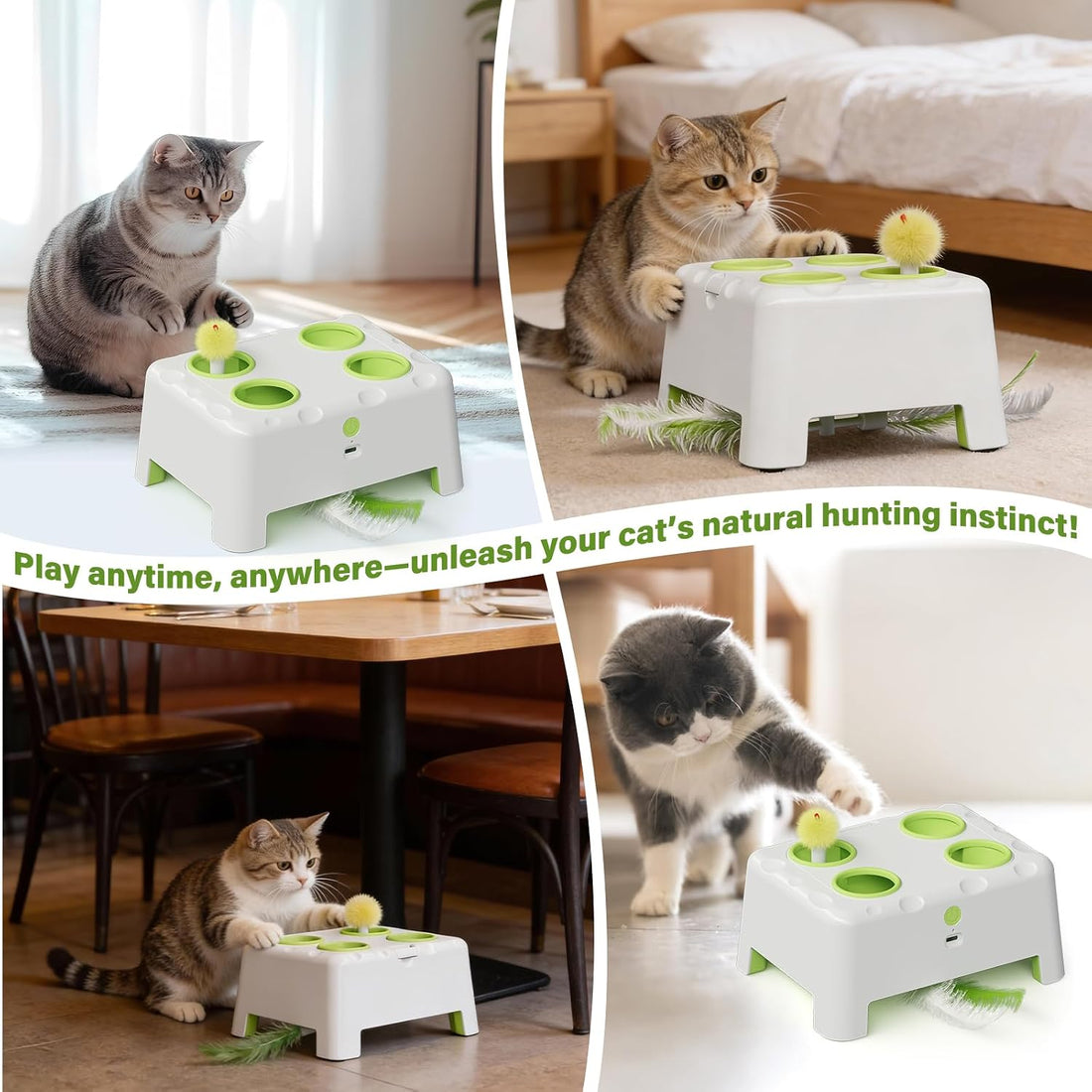 Cat Interactive Automatic Toys, Magic House Whack-a-Mole Toy