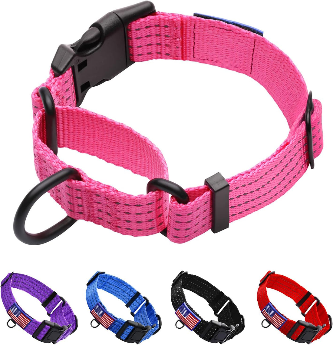 Martingale Collar for Dogs with Buckle-USA Flag,XL