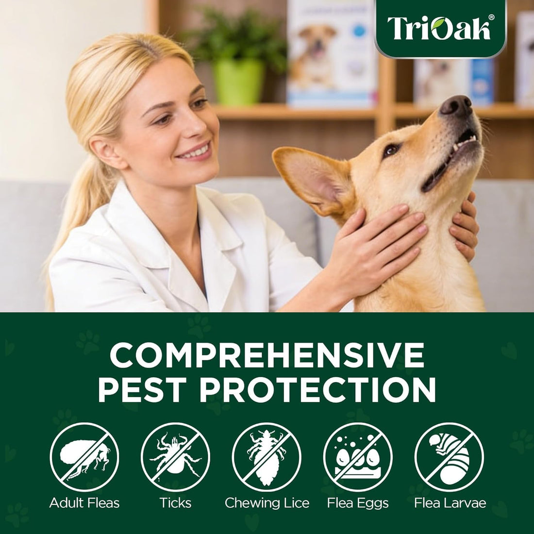 Flea and Tick for Medium Dogs, 6 Doses Helps Dogs 23-44 lbs