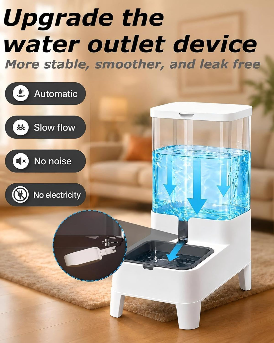 Automatic Pet Water Dispenser Bowl 4L for Cats and Small Dogs