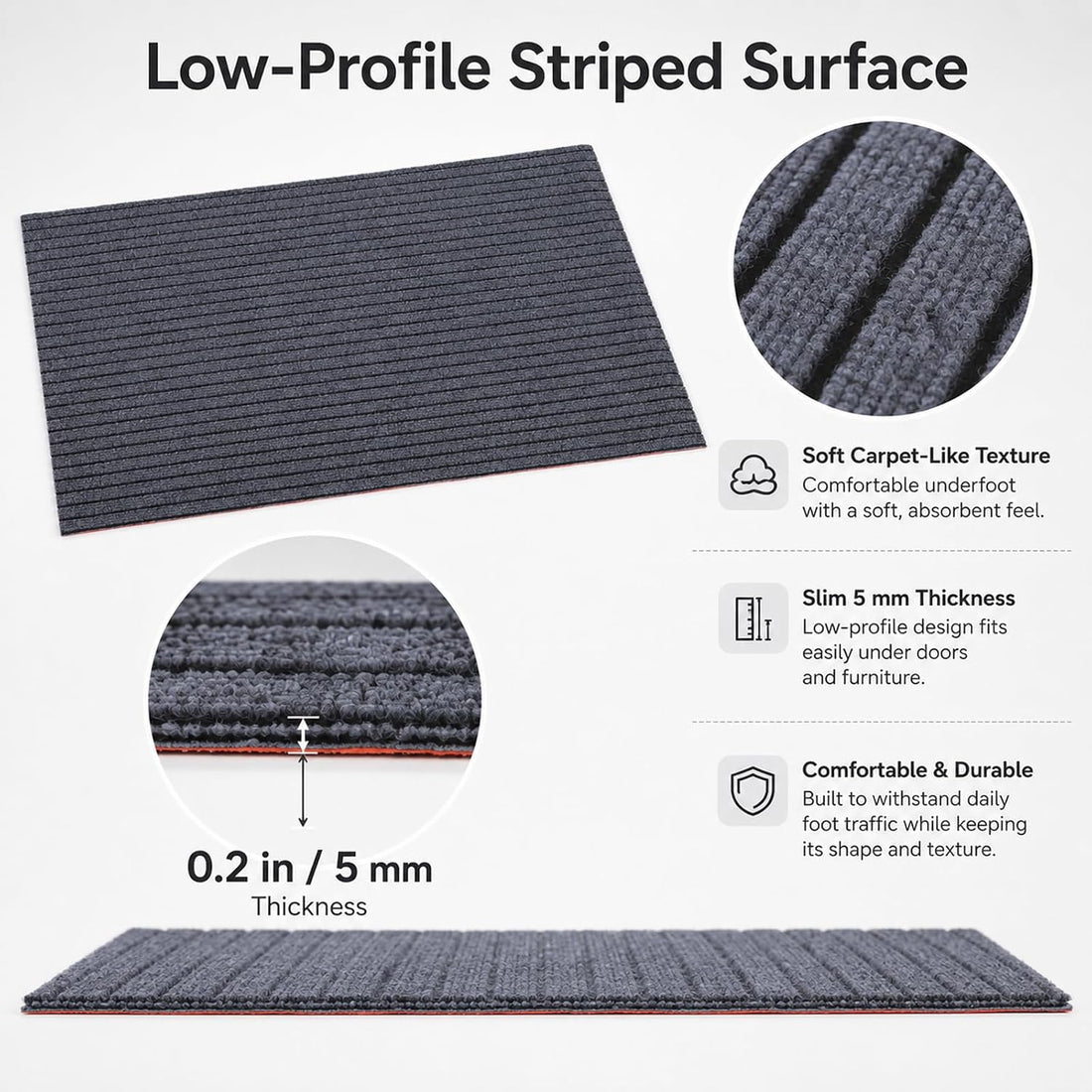 47"x32" Dog Crate Mat, Waterproof Non-Slip Washable Kennel Floor