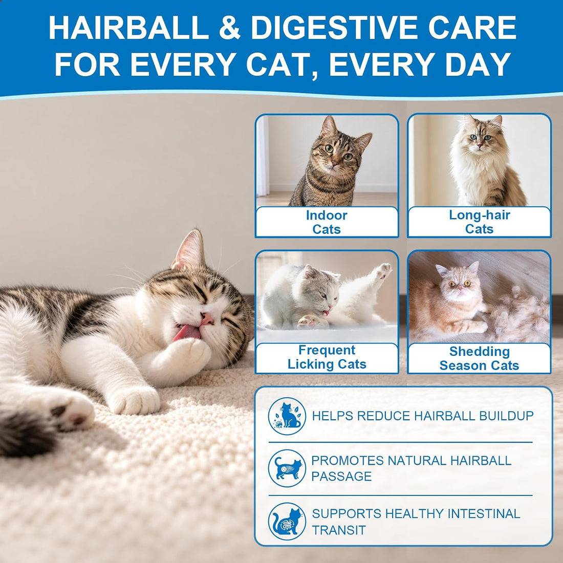 Lickable Cat Treats, Cat Grass Treats for Indoor Cats