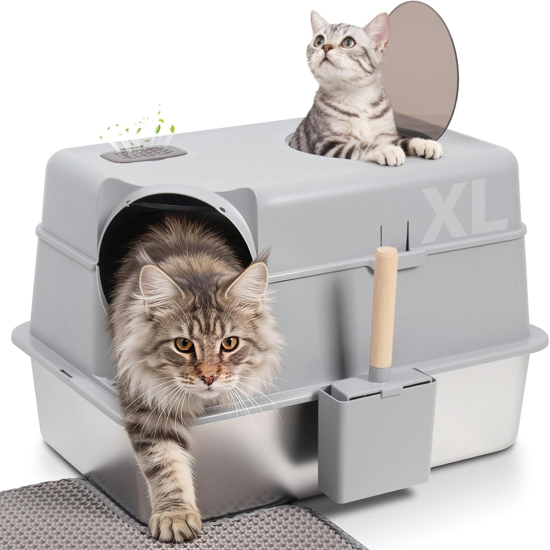 Stainless Steel Litter Box,Metal Cat Litter Box,Medium Cat Litterbox