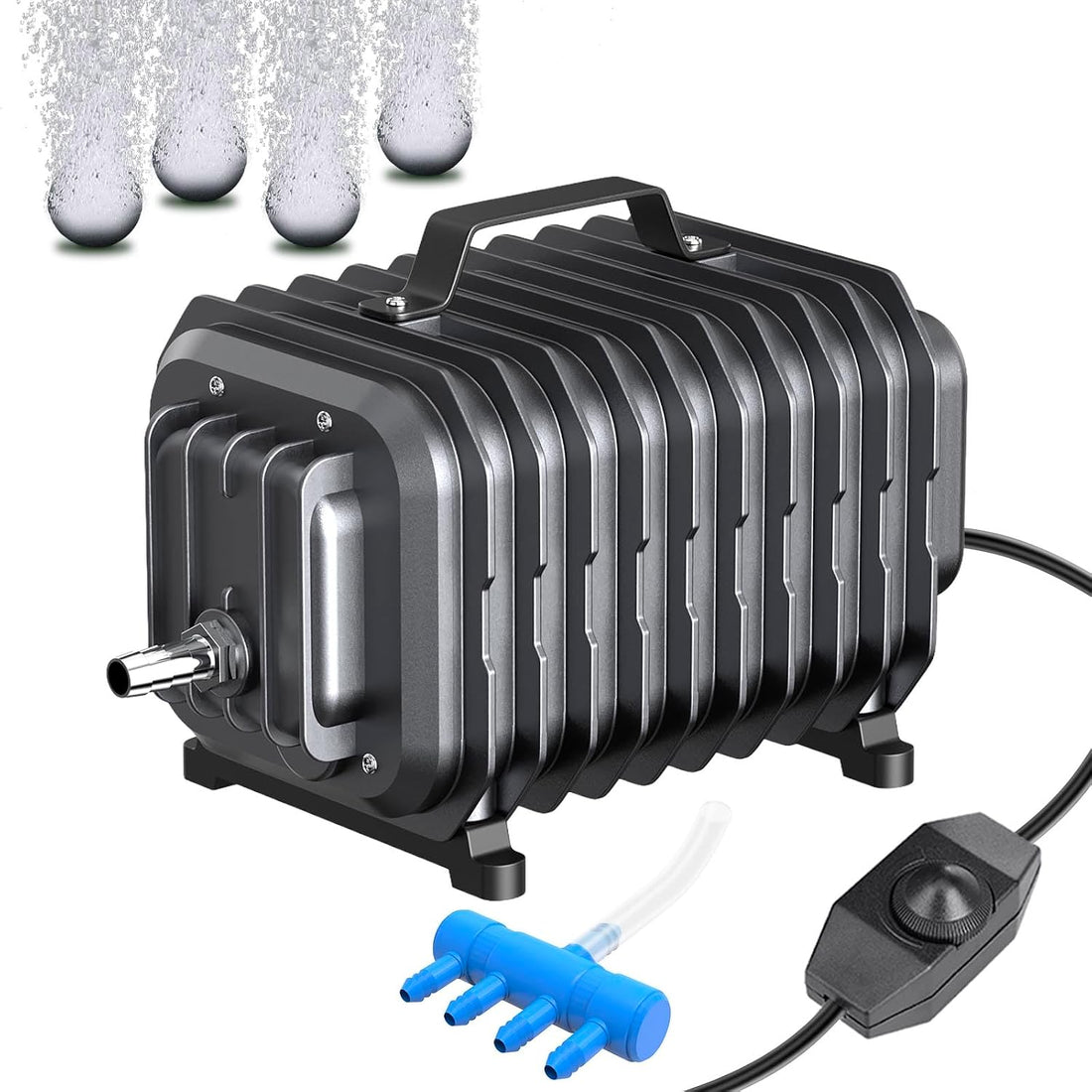 254GPH Aquarium Air Pump, Adjustable Quiet Fish Tank Bubbler
