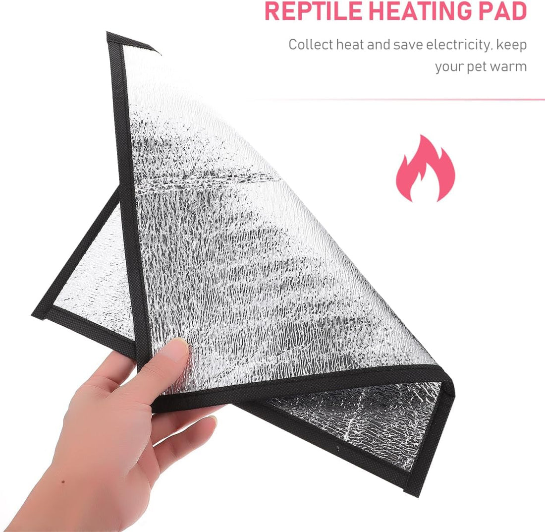 balacoo 2 Pcs Reflective Insulation Reptile Mat
